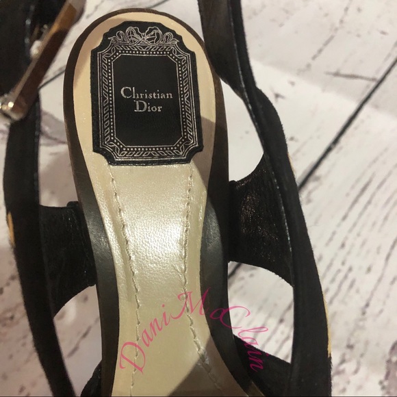 Christian Dior Leopard Pony Hair Platform Sandal - Picture 4 of 8